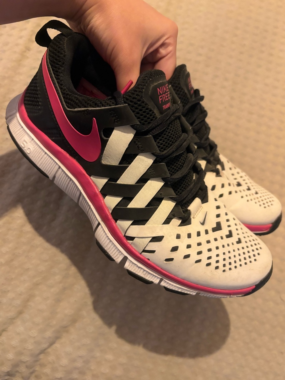 Nike Free Trainer 5.0 Black Vivid Pink Vintage Shoe